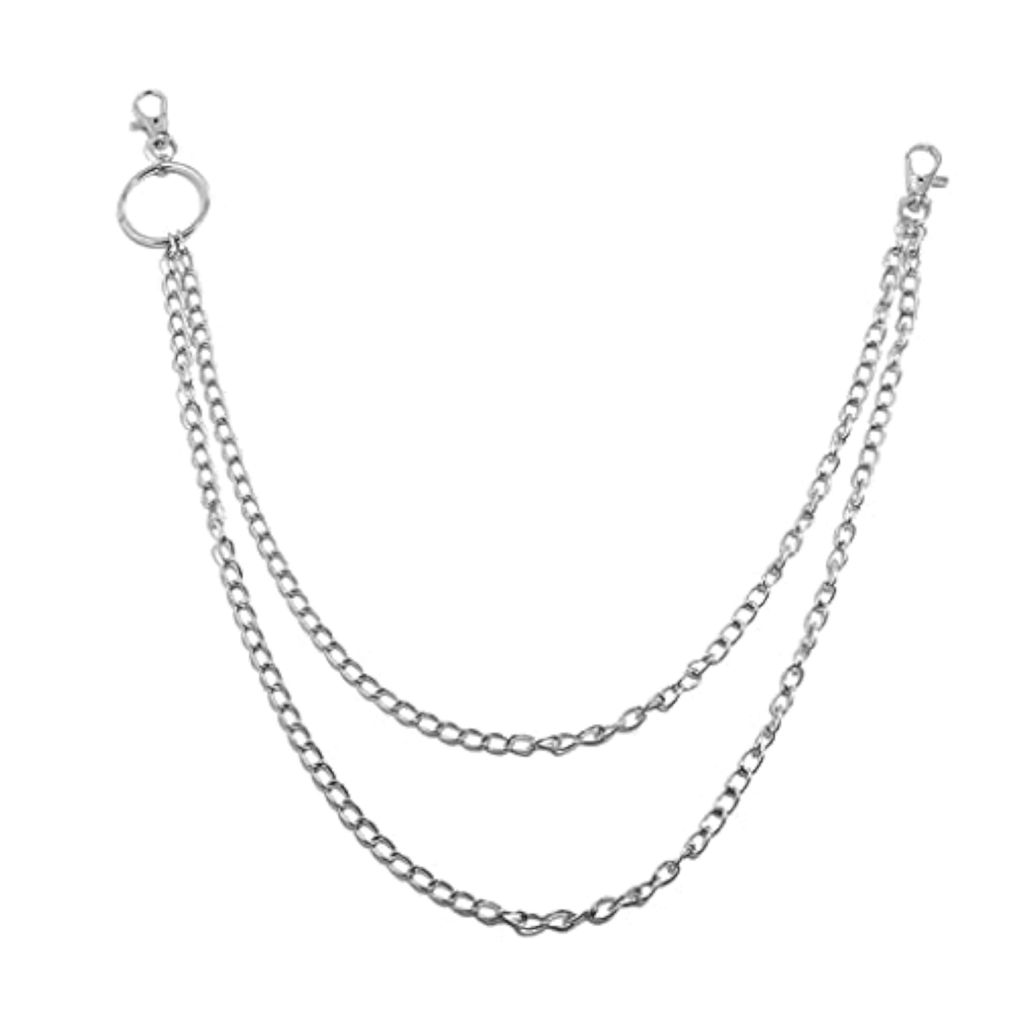Unisex Metal Wallet Chain, Double Layered Design